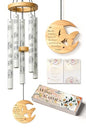 Modern Wind Chimes for Outside, 32" Daisy Print Wind Chime with Butterfly Pendant for Birthday, Mother's Day, Unique Gifts for Women, Garden Yard Patio Porch Home Hanging Decor(Whitestone)