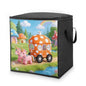 Orange Polka Dot Carriage Storage Bag Portable Closet Organizer Storage Bags Quilt Storage Bags with Zippered Breathable Storage Bag with Carry Handles for Blanket Pillow Bedding