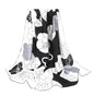 ANDANTINO 100% Silk Scarf 43" Large Square Lightweight Headscarf& Shawl–Women Hair Wraps-With Gift Packed - color: Black&white-flowers
