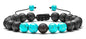 Men Women 8mm Lava Rock Aromatherapy Anxiety Essential Oil Diffuser Bracelet Braided Rope Natural Stone Yoga Gifts Beads Bracelet Bangle-21017 - style: Turquoise