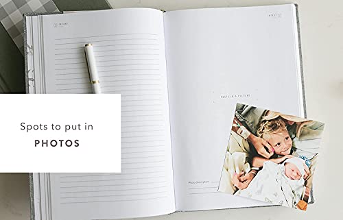 Promptly Journals, A Complete Childhood History: From Pregnancy to 18 Years Old (Aloe Green, Leatherette) | Baby Book and Pregnancy Journal | Baby Memory Book - color: Aloe