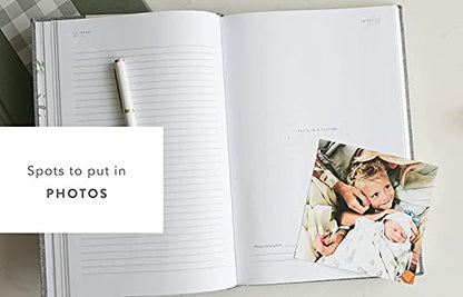 Promptly Journals, A Complete Childhood History: From Pregnancy to 18 Years Old (Aloe Green, Leatherette) | Baby Book and Pregnancy Journal | Baby Memory Book - color: Aloe