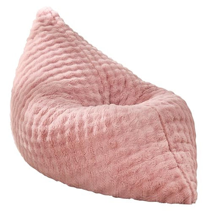 Hobestluk 3 in 1 Bean Bag Chair Giant Bean Bag Chairs for Adults with Bubble Cover Convertible Bean Bag Floor Cushion with Machine Washable Cover for Living Room (Bubble Pink) - color: Peach Pink