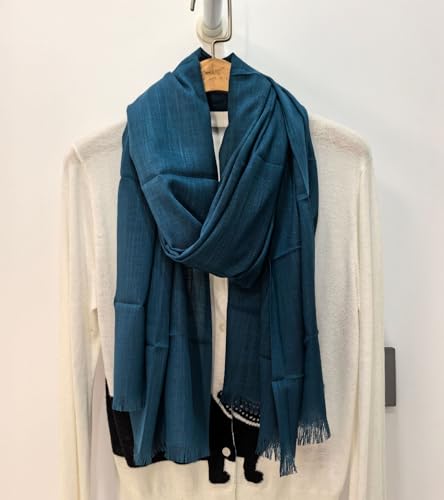 Women's Cotton Scarves Lady Light Soft Fashion Solid Scarf Wrap Shawl - color: Water Blue 28