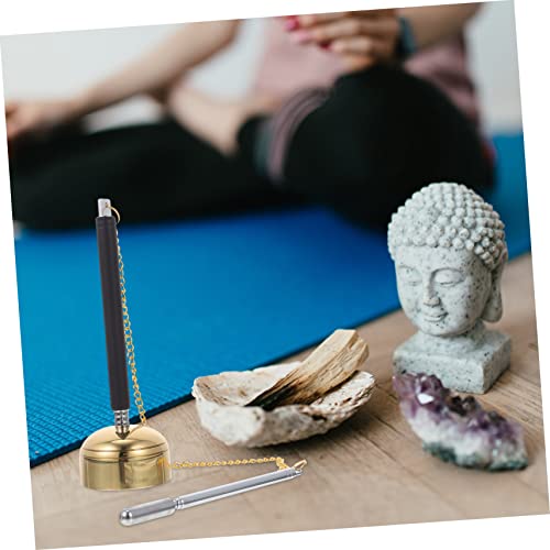 BESPORTBLE 1Pc Healing Music Instrument Meditation Sound Chime Handbell Essential Buddhist Accessory for Temple Meditation Room Crisp Sound for Yourself Loved Ones