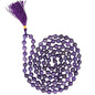 Amazing Gemstone Japa Mala 108 Prayer Beads Necklace and Wrist Mala Bracelet for Meditation - color: Amethyst, size: Hand Knotted