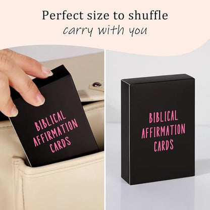 JoycuFF Affirmation Cards for Women, Graduation Christmas Mothers Day Prayer Bible Verse Scripture Cards Gifts for Women Daily Positive Affirmations Gifts