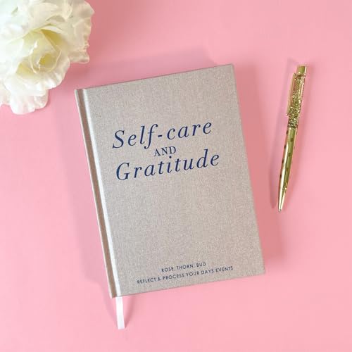 Graphique Self-Care Journal - Gratitude - 256 Pages - Weekly Quote & Daily Fill in Interiors - Hardbound Fabric Cover - Ribbon Marker (6" x 8") - color: Gratitude