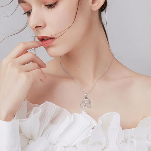 YFN Daughter Gifts from Dad 925 Sterling Silver Daughters Heart Necklace Birthday Christmas - color: Father Daughter Necklace07