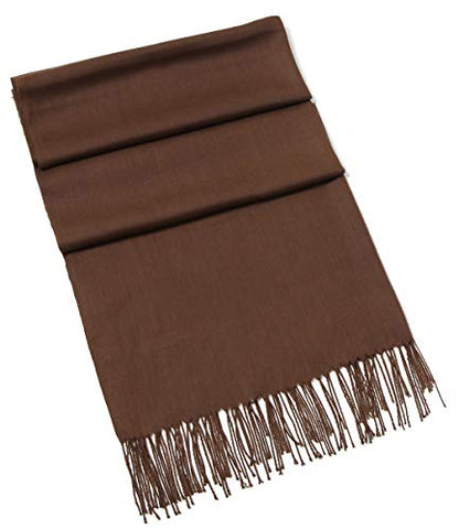 Cindy & Wendy Pashmina Shawls and Wraps Scarf for Women Soft Large Winter Shawl for Evening Dress Wedding Party - color: Coffee