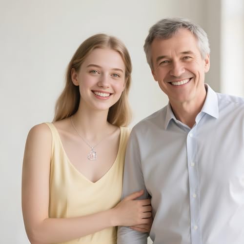 YFN Daughter Gifts from Dad 925 Sterling Silver Daughters Heart Necklace Birthday Christmas - color: Silver-Daughter Necklace Jewelry
