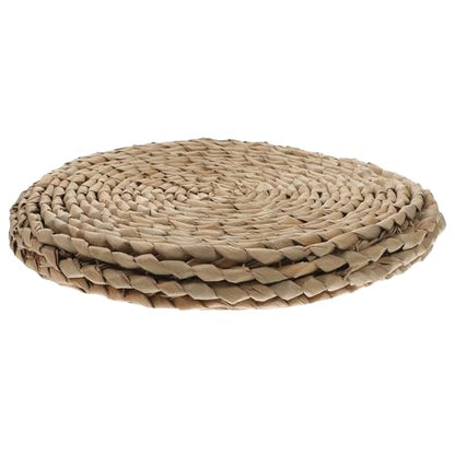 ABOOFAN Woven Meditation Floor Cushion Double Layer 30x30cm Thick Straw Sitting Pad Indoor Yoga Mat Seating for Small Spaces