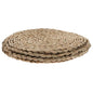 ABOOFAN Woven Meditation Floor Cushion Double Layer 30x30cm Thick Straw Sitting Pad Indoor Yoga Mat Seating for Small Spaces
