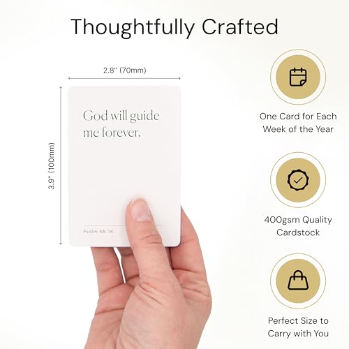 Biblical Affirmation Deck | Scripture Cards, Prayer Cards, Faith Cards | 52 Card Deck of Positive Religious Affirmations For Men and Women | Bible Teachings | Bible Verse Cards