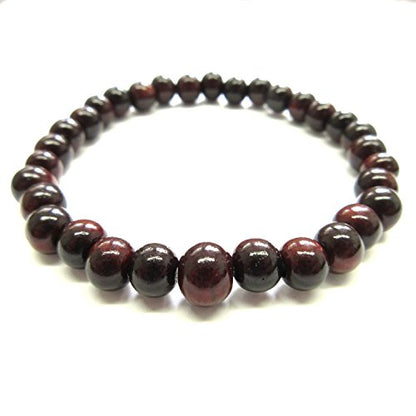 Japanese Shitan Rosewood Bracelet Juzu Rosary Prayer Mala beads Handmade in Kyoto bracelet for men - style: No bossa