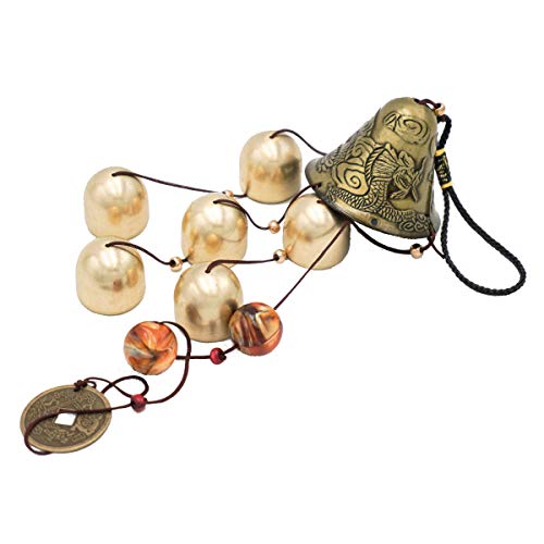 Lucky Wind Chimes Feng Shui Bell for Good Luck Home Garden Patio Hanging Decoration Gift (6 Bells)