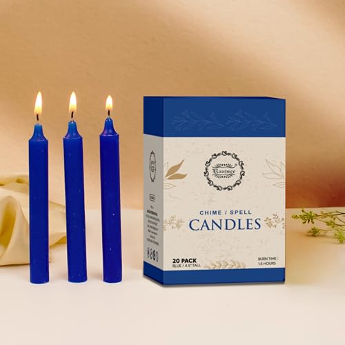 Raajsee Unscented Mini Taper Candles Pack of 20, Royal Blue | 5 Inches (H) Dinner Candle Sticks| Smokeless, and Dripless| Paraffin Wax with Cotton Wicks | Long Burning Time - color: Royal Blue, size: 5 Inch - Pack of 20