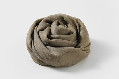 Jeelow Solid Color Scarf Wrap Shawl for Women Men – Soft Lightweight Head Scarf, All Season, Travel Beach Office Daily Wear - color: Brown Hollow Out