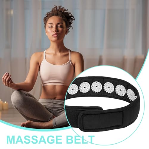 Head Massage Wrap | Adjustable Yoga Relaxation Headband | Head Comfortable Wrap with Targeted Pressure Nodes - for Women Home Office Yoga Meditation Exercise