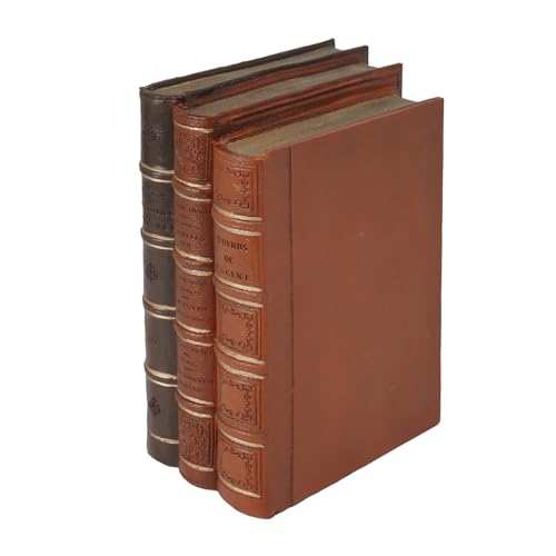 Guichifun Decorative Books Home Decor Accents - Resin Retro Classical Fake Books Faux Books Decoration Gifts for Men Coffee Table Shelf Decor for Living Room Decor 7.8 * 4.7 * 11 Inch - color: Classical-large