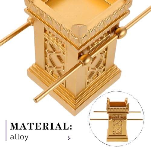 VOSAREA Religious Festival Tabletop Decoration: Golden Miniature Altar - Wealth Blessing Table Centerpiece - Fengshui Housewarming Decor - size: 15.00X12.00X6.40CM