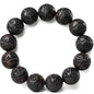 Zen Dear Unisex Natural Ebony Wood Buddhist Prayer Bead Necklace Bracelet Tibetan Prayer Mala Beaded Black - style: 18mm 13Beads Carving PiXiu