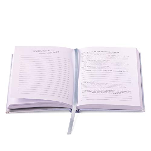 Eccolo Guided Inspirational Journal Notebook, “Be Calm”, Hardcover, A5 Guided Journal with Quotes for Relaxation, 256 Ruled Pages, Mindfulness Journal (4.75x6.7 inches)
