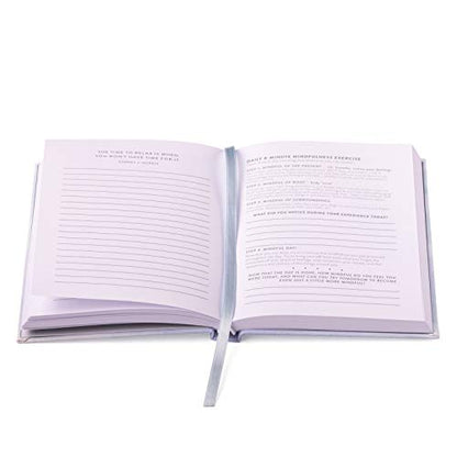 Eccolo Guided Inspirational Journal Notebook, “Be Calm”, Hardcover, A5 Guided Journal with Quotes for Relaxation, 256 Ruled Pages, Mindfulness Journal (4.75x6.7 inches)