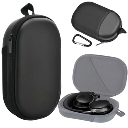 Headphones Case for Bose QC45/QC35/QC25/QC15/QC Ultra II/Ultra Gaming Headset, QC25, PU Hard Shell Travel Carrying Case Bag with Cable Storage for Bose QC45 II, QC35 II Accessories