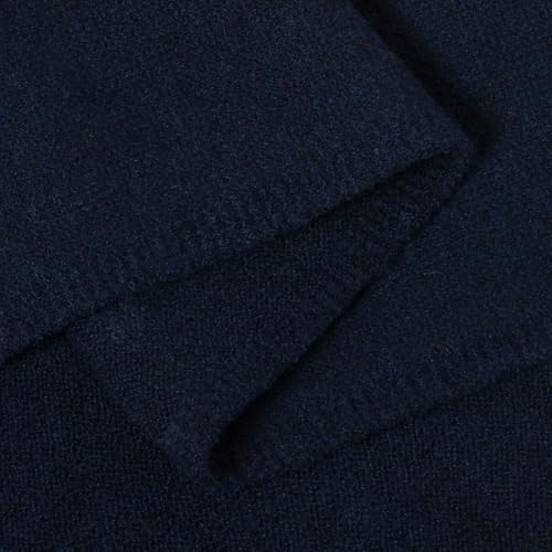 RIIQIICHY Shawl Wrap Women Pashmina Triangle Cape Knit Sweater Scarf for Fall Winter Fashion Accessory - color: Navy