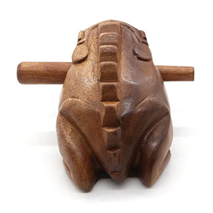 BSIRI 5" Wooden Frog Rasp - Musical instruments of Africa Frog Rasp Super Guiro Percussion Frog Wood Block Instrument of Frog Noise Maker Cool Music Gifts Ideas Fun Instruments for Adults and Kids - size: 5 Inches Size
