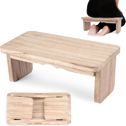 Meditation Bench - Yoga Bench,Wooden Zen Meditation Stool Kneeling Bench for Mindfulness Practice Tea Ceremony and Relaxation Ergonomic Design for Comfort and Support Household (Light Wood) - color: Light Wood