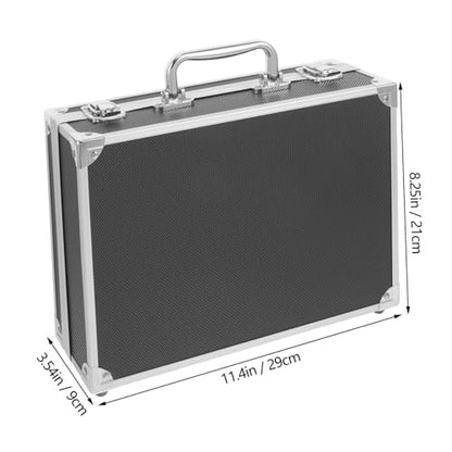 Portable Aluminum Alloy Briefcase with Padded Interior for Safe Storage of Instruments and Tools Lightweight Design for Easy Transportation for Office and Home Use