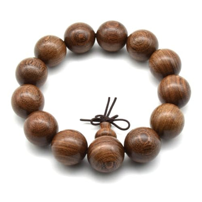 Zen Dear Unisex Natural Silkwood Tibetan Buddhism Meditation Prayer Bead Necklace Japa Mala Beads Bracelets - style: 18mm 13 Beads