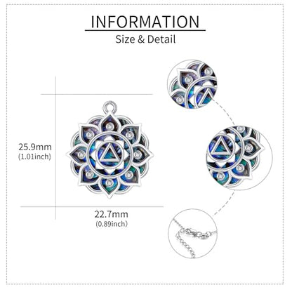 Sterling Silver S925 Om/AA Necklace Sobriety Gifts for Women Christmas Gift - style: AA