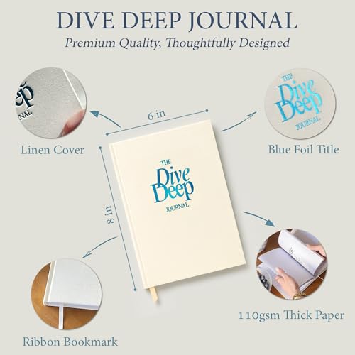 Daily Dopamine Dive Deep Guided Journal: 72 Prompts for Self-Reflection, Personal Growth & Visualization | Undated Self-Discovery Notebook with Vision Board Templates for Men & Women | Mindfulness & Healing Journal