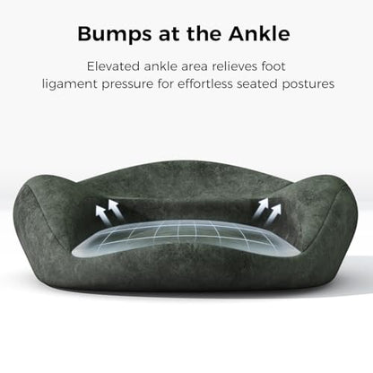 Meditation Cushion & Pillow Seat - No More Numb Legs Comfortable Memory Foam Sitting for Adult, idea for Reading, Yoga.