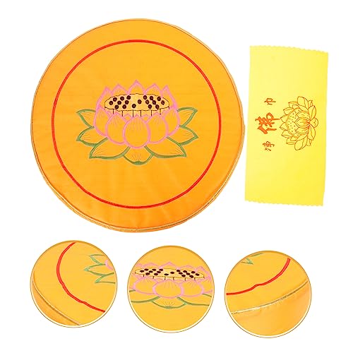 Happyyami Ancestral Hall Prayer Meditation Cushion Chanting Seat Pad Yoga Mat Design - color: Yellow