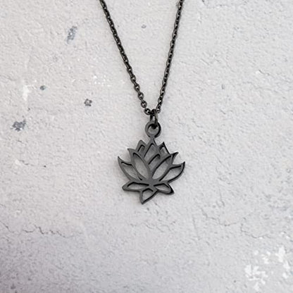 bobauna Yoga Flower Yoga Symbol Pendant Necklace Yoga Jewelry
