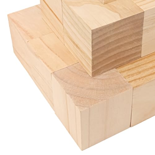 10 Pack Wooden Cubes 3 Inch Craft Quality Wood Blocks Perfect for DIY Projects - size: 10 PCS 3 Inch