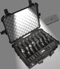 Case Club 8 Pistol and 12 Magazine Pre-Cut Heavy Duty Waterproof Case with Included Silica Gel Canister to Help Prevent Gun Rust - style: Lighted Version