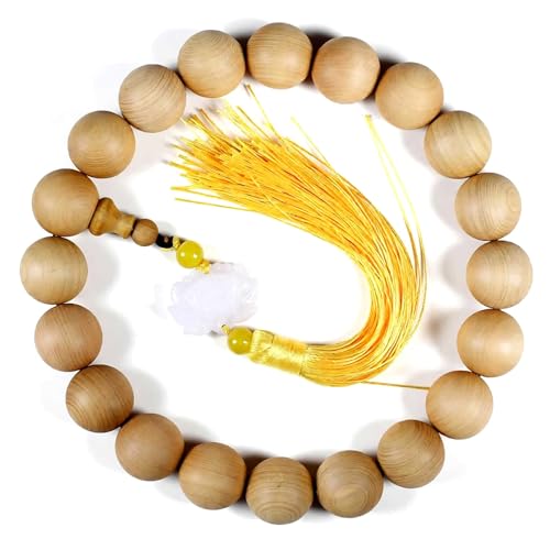 Zen Dear Unisex Thuja Sutchuenensis Wood Beads Wooden Bracelet Necklace Prayer Mala Wristband Bracelet - style: 20mm 21 Beads Boutique