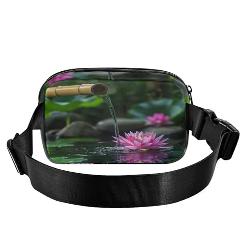 Small Travel Fanny Pack with Adjustable Strap Unisex Meditation Relaxation Pattern Waist Pack for Running, Hiking