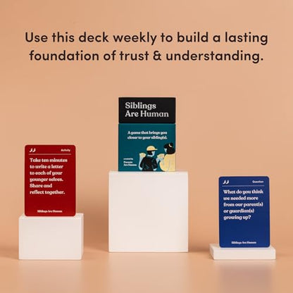 Siblings are Human | 140 Conversation Cards to Help Deepen Sibling Relationships | Card Game for Bonding & Communication | Therapy for Adults - style: Siblings Are Human