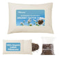 USlixury Organic Buckwheat Pillow for Sleeping with Extra Organic Pillowcase and Hulls, 20"X26" Buckwheat Hull Pillow, Adjustable Height and Firmness, Firm Neck Support for Side Sleepers, Cool, White - size: 20"X26"