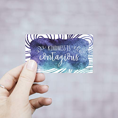Canopy Street Inspirational Quote Cards / 50 Positivity Cards / 25 Uplifting Designs / 2" x 3.5" Flat Mini Motivational Business Card Sized Notes/Made In The USA - color: Inspirational