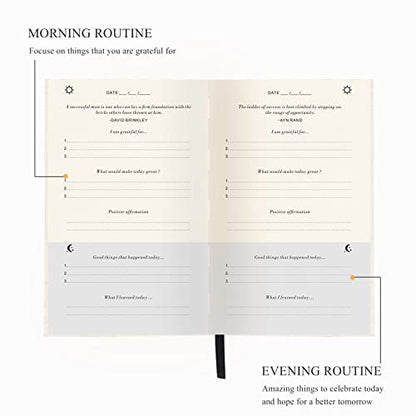 The Gratitude Journal for More Happiness, Optimism, Affirmation & Reflection - An Effective Manifestation Guide Journal, Undated Daily Journals for Women & Men (Beige) - color: Beige