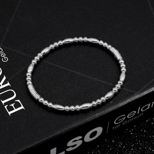 Stainless Steel Bamboo Design Bracelet Titanium Steel Bangle - color: Water Silver