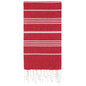 Lina Turkish Beach Towel Peshtemal (38" x 71"), Sand-Free, Large & Quick-Dry, Lightweight Pool Towels for Travel, Soft 100% Turkish Cotton & Pre-Washed, Ideal for Spa or Bath, Red - color: Red