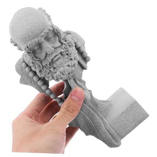 1pc Small Buddha Statue Decorative Zen Figurine for Home and Garden Compact Design Celestite Powder Material for Bonsai Arrangements and Indoor Decor